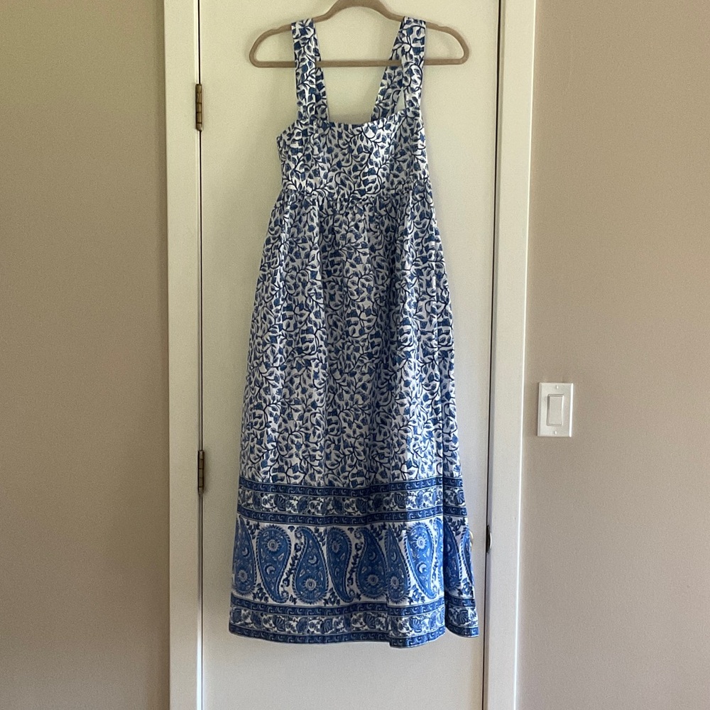 BRAND NEW J. Crew Navy and White Floral Maxi Dress